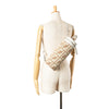 Fendi Zucca Leather and Straw Bottle Holder Sling Bag Secondhand