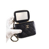 Chanel Mini CC Quilted Lambskin Top Handle Vanity Case With Chain Secondhand
