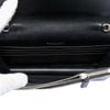 Saint Laurent Bicolor Grain De Poudre Chevron Monogram Envelope Chain Wallet Secondhand