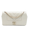 Chanel Medium Chevron Sheepskin Mademoiselle Vintage Flap Secondhand