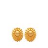 Hermès Gold Plated Sun Clip On Earrings Secondhand