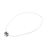 Hermès Palladium Plated Enamel Cage D H Pendant Necklace Secondhand
