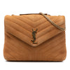 Secondhand Saint Laurent Medium Matelasse Suede Monogram LouLou Chain Bag
