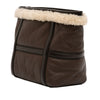 Bottega Veneta Shearling Trimmed Leather Clutch Secondhand