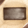 Bottega Veneta Shearling Trimmed Leather Clutch Secondhand