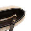 Bottega Veneta Shearling Trimmed Leather Clutch Secondhand