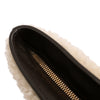Bottega Veneta Shearling Trimmed Leather Clutch Secondhand