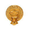 Chanel Gold Plated Round Floral Shield Clip On Earrings Secondhand