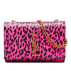Saint Laurent Small Calfskin Leopard Print Monogram Kate Crossbody Secondhand