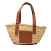 LOEWE Small Raffia Anagram Basket Tote Secondhand