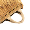 Prada Canvas and Suede Fringed Canapa Handbag Secondhand
