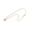 Chanel Gold Plated Faux Pearl Round Pendant Necklace Secondhand