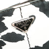 Prada Small Canvas Canapa Cow Print Satchel Secondhand