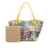 Burberry Small Haymarket Check Coated Canvas Floral Print Canterbury Tote Secondhand