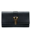 Saint Laurent Textured Leather Chyc Ligne Clutch Secondhand