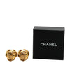 Secondhand Chanel Gold Plated Triple CC Round Clip On Earrings