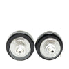 Chanel Silver and Resin CC Button Push Back Earrings Secondhand