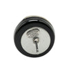 Chanel Silver and Resin CC Button Push Back Earrings Secondhand