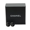 Chanel Silver and Resin CC Button Push Back Earrings Secondhand