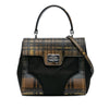 Secondhand Prada Tartan Saffiano Trimmed Tessuto Satchel