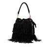 Saint Laurent Small Suede Emmanuelle Fringe Bucket Bag Secondhand