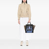 Celine Mini Tricolor Nubuck and Smooth Calfskin Luggage Tote Secondhand