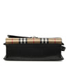 Burberry Small Leather and House Check Canvas Derby Macken Crossbody Secondhand