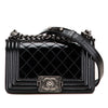 Chanel Small Quilted Patent Boy Flap Secondhand