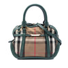 Burberry Small Leather Trimmed House Check Canvas Bridle Orchard Satchel Secondhand