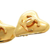 Chanel CC Gold Plated Heart Clip On Earrings Secondhand