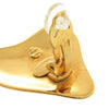 Chanel CC Gold Plated Heart Clip On Earrings Secondhand