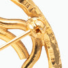 Chanel CC Gold Plated Round Brooch Secondhand