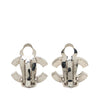 Chanel CC Brass and Strass Clip On Earrings Secondhand