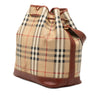 Burberry Haymarket Check Coated Canvas Drawstring Bucket Bag Secondhand