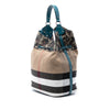 Burberry Mega Check Canvas Camouflage Susanna Tassel Bucket Bag Secondhand