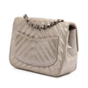 Chanel Mini Square Classic Chevron Iridescent Lambskin Single Flap Secondhand