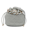 Chanel CC Quilted Calfskin Resin Bi-Color Chain Bucket Bag Secondhand