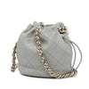 Chanel CC Quilted Calfskin Resin Bi-Color Chain Bucket Bag Secondhand