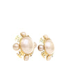 Chanel Gold Plated Faux Pearl Clip On Earrings Secondhand