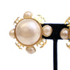 Chanel Gold Plated Faux Pearl Clip On Earrings Secondhand