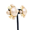 Chanel Gold Plated Faux Pearl Clip On Earrings Secondhand