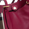 Burberry Grained Calfskin and House Check Canvas Canterbury Tote Secondhand