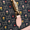 Secondhand Gucci Limited Edition Small GG Embroidered Denim Floral Jackie 1961 Crossbody