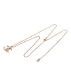 Chanel Gold Plated CC Crystal Pendant Necklace Secondhand
