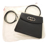 Ferragamo Leather Double Gancini Top Handle Bag Secondhand