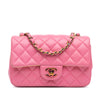 Chanel Mini Rectangular Classic Lambskin Rainbow Single Flap Secondhand