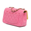 Chanel Mini Rectangular Classic Lambskin Rainbow Single Flap Secondhand