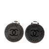 Chanel Silver Plated CC Cruise Disc Clip on Earrings Secondhand
