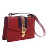 Gucci Small Leather Sylvie Web Satchel Secondhand