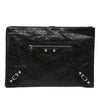 Balenciaga Lambskin Motocross Giant 12 Zip Around Flat Clutch Secondhand